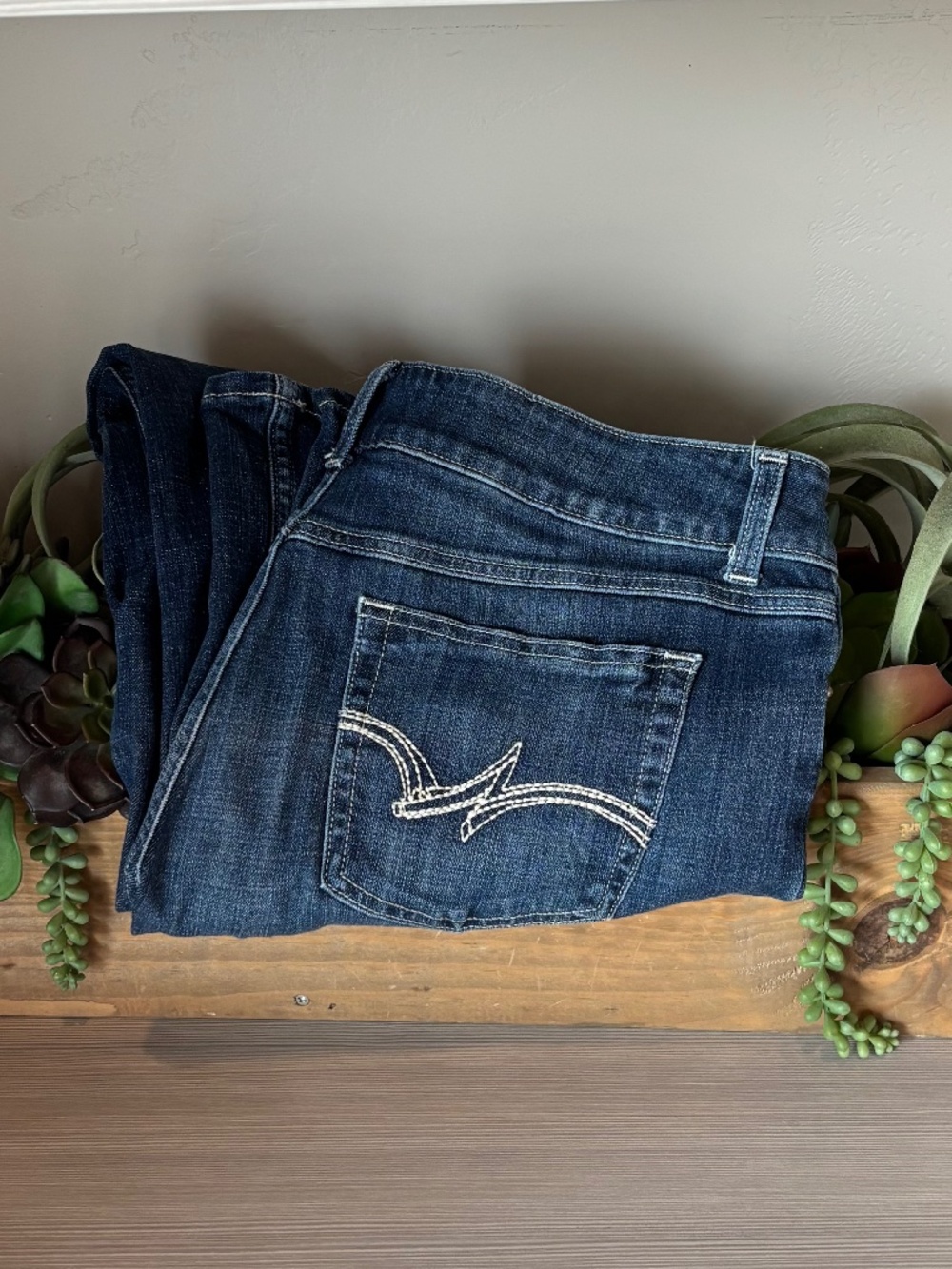 Wrangler Boot Cut Mid-Rise Stretch Denim Jeans 32 - Picture 6 of 6